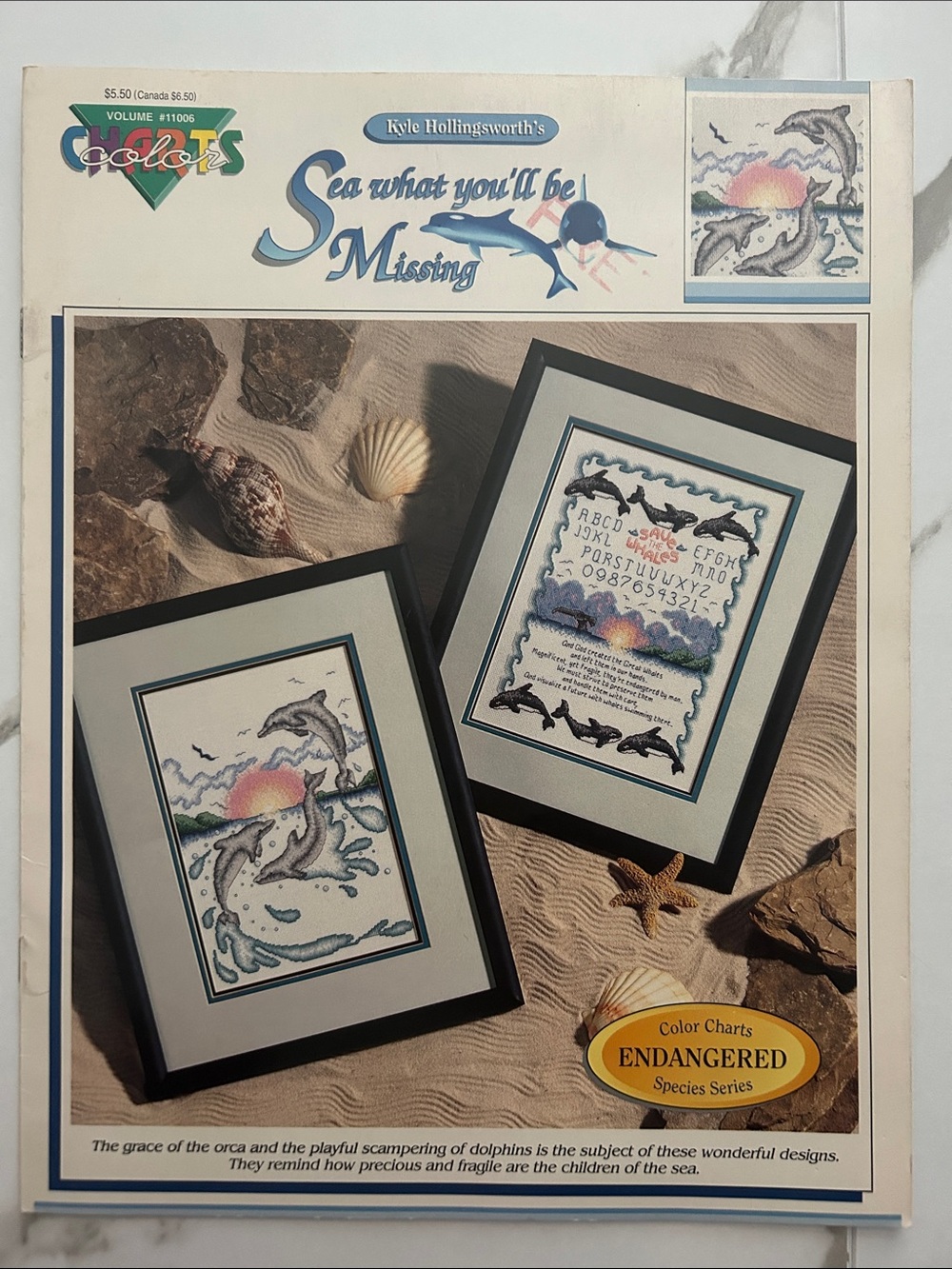1991 Vintage Color Charts Dolphins & Whales Projects Booklet